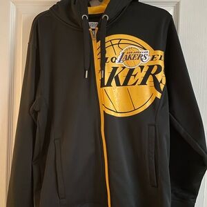 NBA Los Angeles Lakers Black and Gold Zip Up Sweater